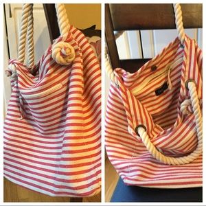 Talbots Nautical Oversized Tote - Perf for Beach